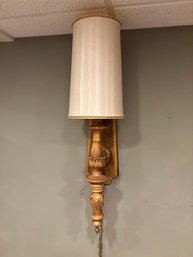 Vintage Mid Century Gold Oversized Wall Sconce Light 39'