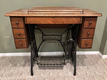 Antique Singer Sewing Table (see Condition Notes)