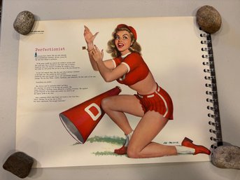 1950s Esquire Girl Pinup Girl 'Perfectionist' By Al Moore Prints For Esquire Magazine Approx 18 X 13