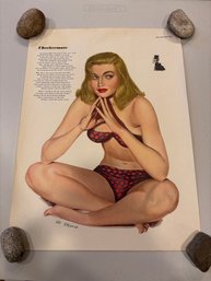 1950s Esquire Girl Pinup Girl 'Checkermate' By Al Moore Prints For Esquire Magazine Approx 17 X 13