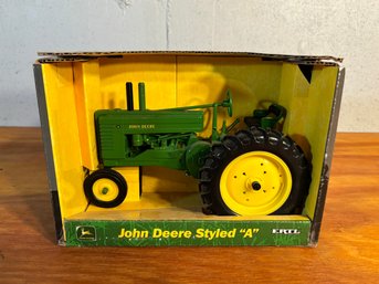 Vintage John Deere 'Styled A' Diecast Metal Tractor 1/16 Sale By ERTLE New In Box