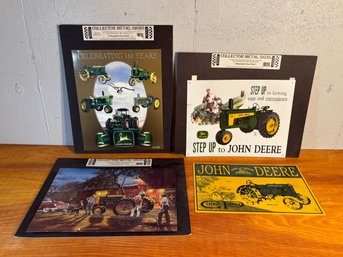 Vintage John Deere Lot Of Collector Metal Signs