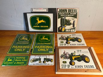 John Deere HUGE Lot Of Collector Metal Signs & License Plates