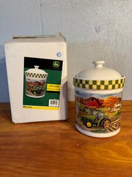 Vintage John Deere Officially Licensed Farm Barn Tractor Cookie Jar