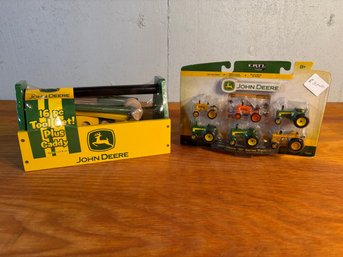 John Deere Children's Toy Lot, Tool Set And Diecast ERTL Metal Tractors