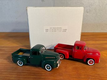 Vintage Diecast 1-32 Scale Ford 1956 And 1948 Pickup Truck Models, Lot 1
