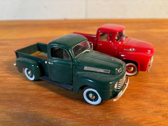 Vintage Diecast 1-32 Scale Ford 1956 And 1948 Pickup Truck Models, Lot 2