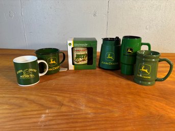 Vintage John Deere Lot Of 6 Coffee Mugs Travel Mugs