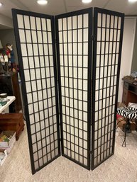 3 Panel Shoji Room Divider Black