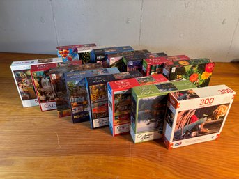 Large Lot Of 15 Puzzles