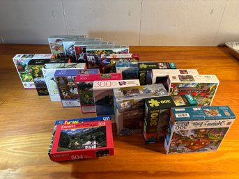 Large Lot Of 20 Puzzles