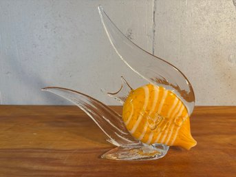 5th Avenue Crystal 12' Angel Fish Art Glass