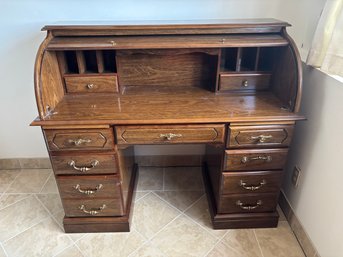 Vintage 80s Roll Top Desk - 52 X 24 X 45 Fair