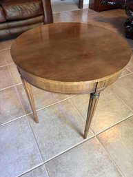Small Round Wood Side Table