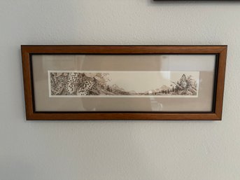 Bev Dootlitle Small Print With Butterfly - 16 X 6 Professionally Framed & Matted