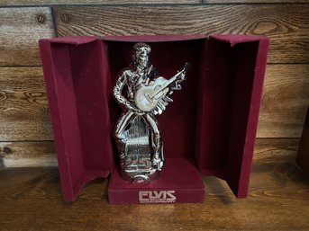 Vintage Silver Edition Elvis Red Box Bourbon Decanter Bottle - Elvis Designer Collection - McCormick