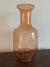 Large Tall Peach Orange Brown Vase - 18'