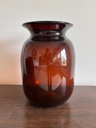 Large Brown Amber Vase 12.5'