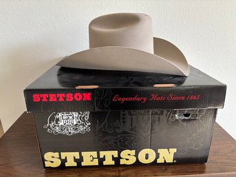 Stetson 30X El Patron Felt Hat Brand New In Box - 7R , 4' Brim (Mist Grey)