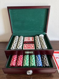 Executive Poker Set In Wooden Box
