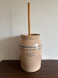Vintage Marshall Pottery Glazed Stoneware Butter Churn Crock #4 15'
