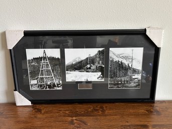 Vintage Framed Oil Drilling Photo - Lineham No.1 - 1902 - 34 X 17