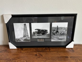 Vintage Framed Canadian Oil Drilling Photo - Dingham #1 1914 - 34 X 17