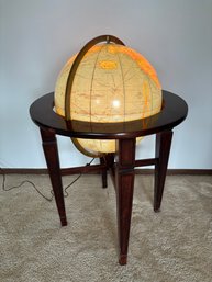 Vintage George F. Cram Illuminated Crams World Standing Globe Table
