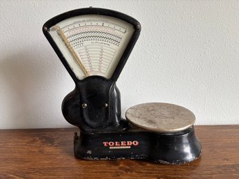 Antique Black Toledo Mailing Scale - 15 X 15 X 7.5