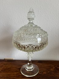 Vintage Indiana Glass Pedestal Footed Candy Dish 11.5'