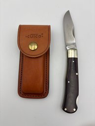 Vintage Cutco Bullwhip Knife With Leather Sheath