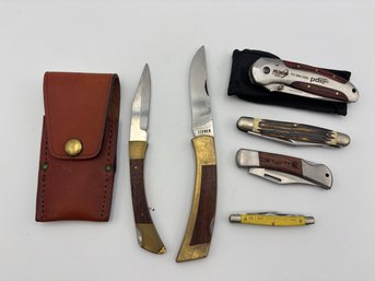 Lot Of 6 Vintage Knives Gerber, Carrhart