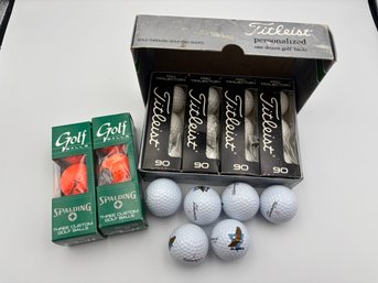 Lot Of Vintage Golf Balls Spalding & Titleist Pro Trajectory Ball