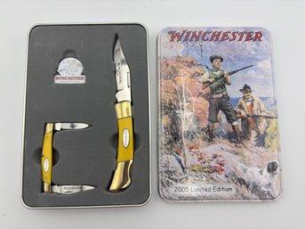 Vintage Winchester 2005 Limited Edition Knife Set In Collectible Tin