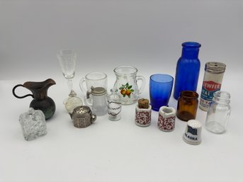 Lot Of Miniatures Mini Items -  Jars, Cups, Mini Vase Etc.