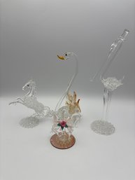 Lot Of Handblown Glass Animal Sculptures