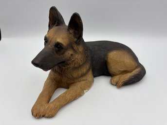 Vintage Sandcast German Shephard By Sandra Blue 1984