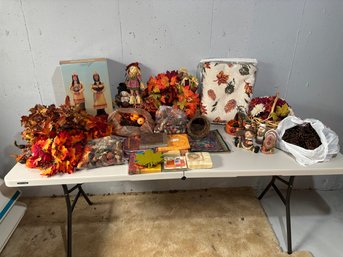 Large Assortment Lot Of Thanksgiving/Fall Holiday Decor