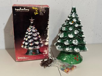 Vintage Ceramic Christmas Tree Inspirations Lighted Ceramic Tree Trim N Glo CTL-20