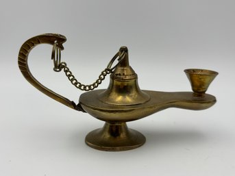 Vintage Small Brass Aladin Style Genie Lamp