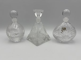 Lot Of 3 RCR Royal Crystal Rock 1980s Perfume Bottles