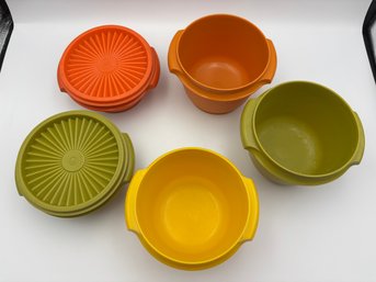 Lot Of 886 & 1323 Tupperware Fall Harvest Colors Containers