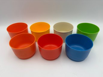 Vintage 1125 Tupperware Small Kids Cups Multicolor