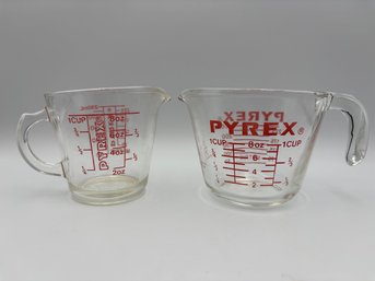 Lot Of 2 Vintage PYREX 1 Cup Measuring Cups