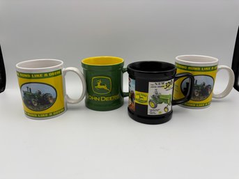Lot Of 4 Vintage John Deere Coffee Mugs