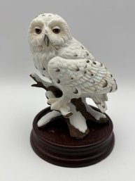 Vintage Small Porcelain 'Eyes Of The Night' Snowy Owl Figurine