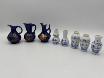 Lot Of 8 Miniature Vases And Pitchers Chadwick