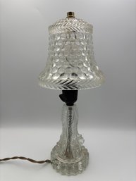 Antique Small Bubbled Glass Desk Table Lamp (chipped But Repaired)