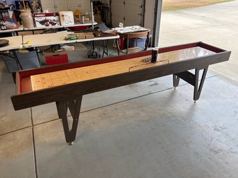 Vintage Brunswick Shuffleboard Table With Shuffleboard Accessories
