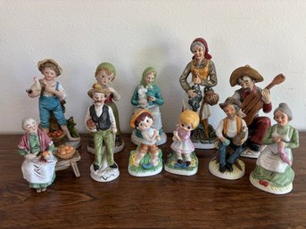 Lot Of Vintage Ceramic Country Folk Figurines